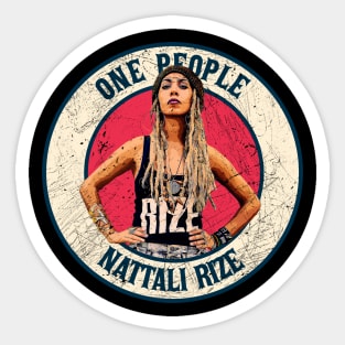 Retro Style Fan Art Design  Reggae Music Nattali Rize // One People Sticker